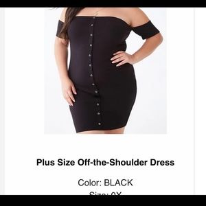 Black dress off the shoulder